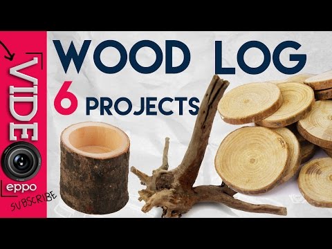 Turning wood log into 6 awesome DIY  home decor stuff