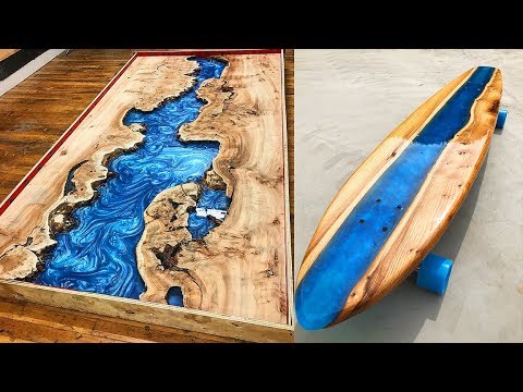 10 MOST Amazing Epoxy Resin and Wood River Table ! Awesome DIY Woodworking Projects and Products