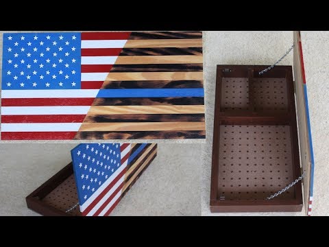 Wooden Flag Hidden Storage DIY