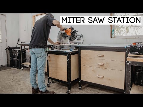Easy To Build Miter Saw Station || Woodworking Shop Project