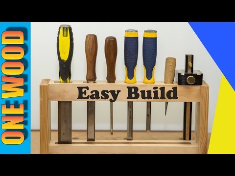 🔨 Woodworking project build a DIY Chisel Rack, Beginners woodworking Project #woodworking