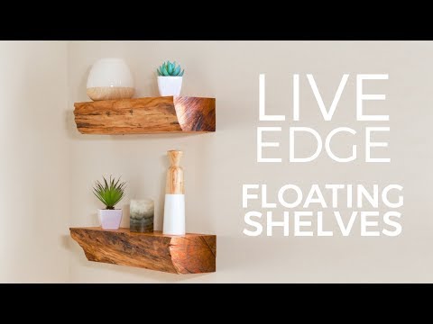 Live Edge Floating Shelves from Firewood | How to DIY Project