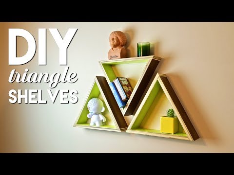 DIY Geometric Triangle Shelves | Simple Woodworking Project