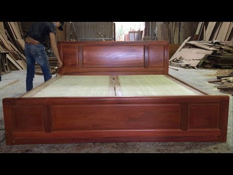 Amazing Woodworking Project – How To Build Modern Platform Bed Extremely Large, DIY, Wood Work