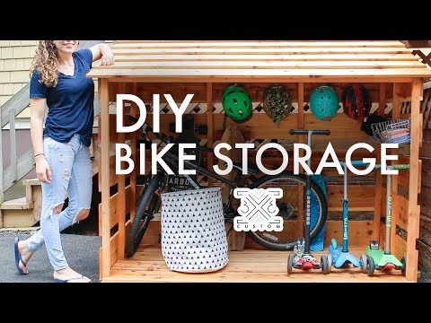 DIY Bike Storage Shed // Beginner Woodworking Project // Outdoor Storage // Storage Solutions