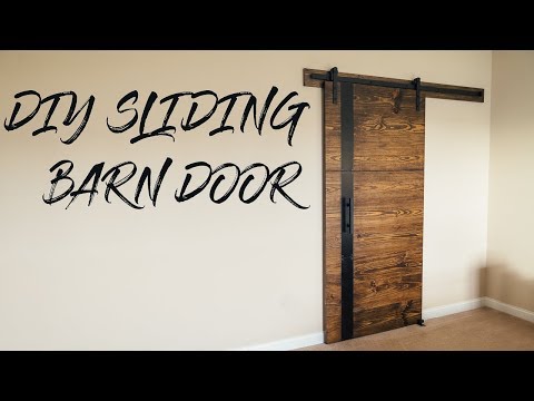 DIY Modern Farmhouse Sliding Barn Door || How To Build – Woodworking