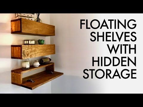 DIY Floating Shelves with Hidden Storage // How To – Woodworking