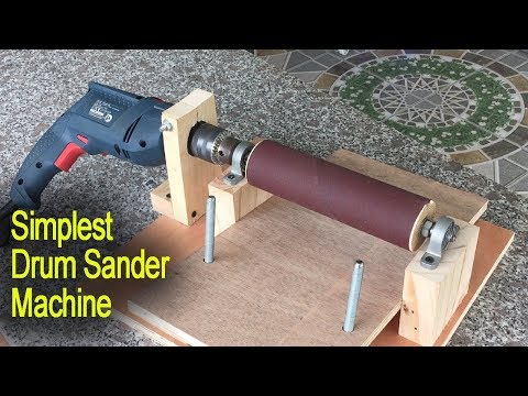 Amazing Simplest Drum Sander Machine DIY – Perfect Woodworking With Tools