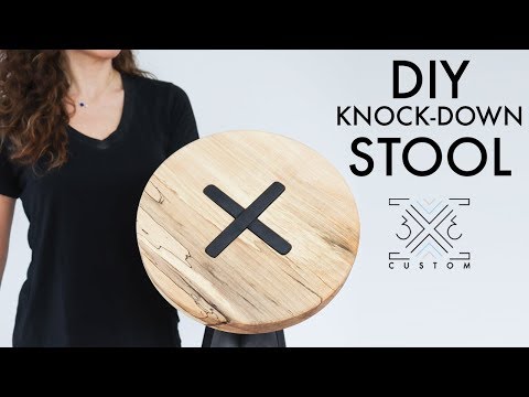 DIY Knock Down Stool or Side Table // Easy Woodworking Joinery // Mortise and Tenon // DIY Project