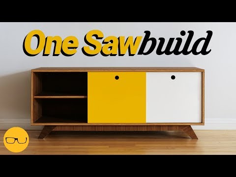 How To Build A Simple DIY TV Stand With Only One Saw!