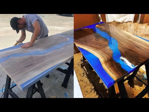 10 Amazing Epoxy Resin and Wood River Table Designs ! DIY Woodworking Projects