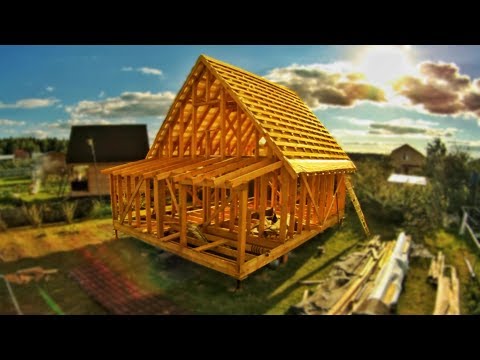 Build a Wooden Frame House From Scratch Time Lapse! Great Woodworking Construction Projects