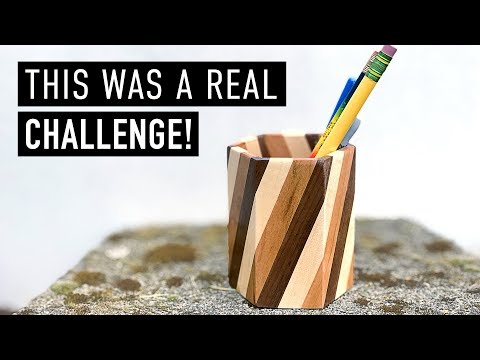 Spiral Grain Pattern – Hexagon Pencil Holders Part 2 // Woodworking Projects
