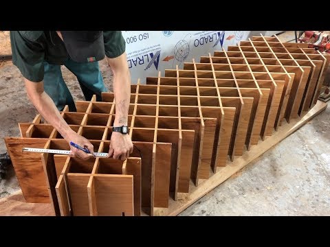 Woodworking Projects (Part -4) – Make Wooden Diamond Wine Rack // Wooden Partition Wall Designs
