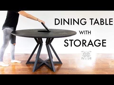 How to Build a Dining Table with Storage // Woodworking // DIY Modern Furniture