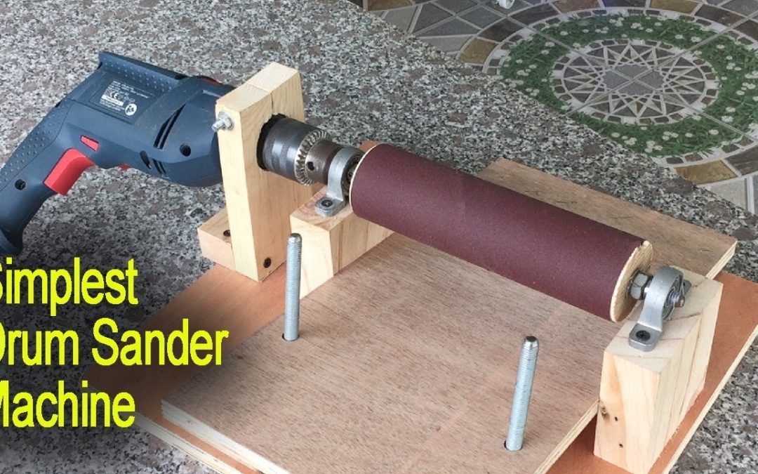Amazing Simplest Drum Sander Machine DIY – Perfect Woodworking With Tools