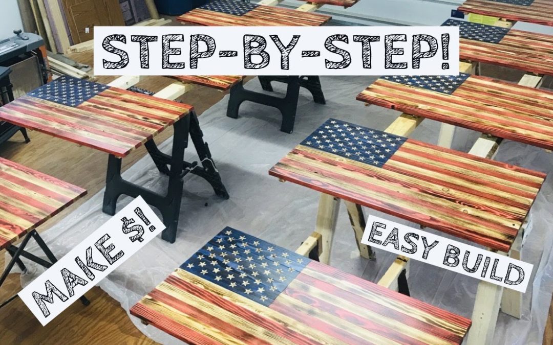 Most In-Depth Wood American Flag Build | Make Money Woodworking! | How to