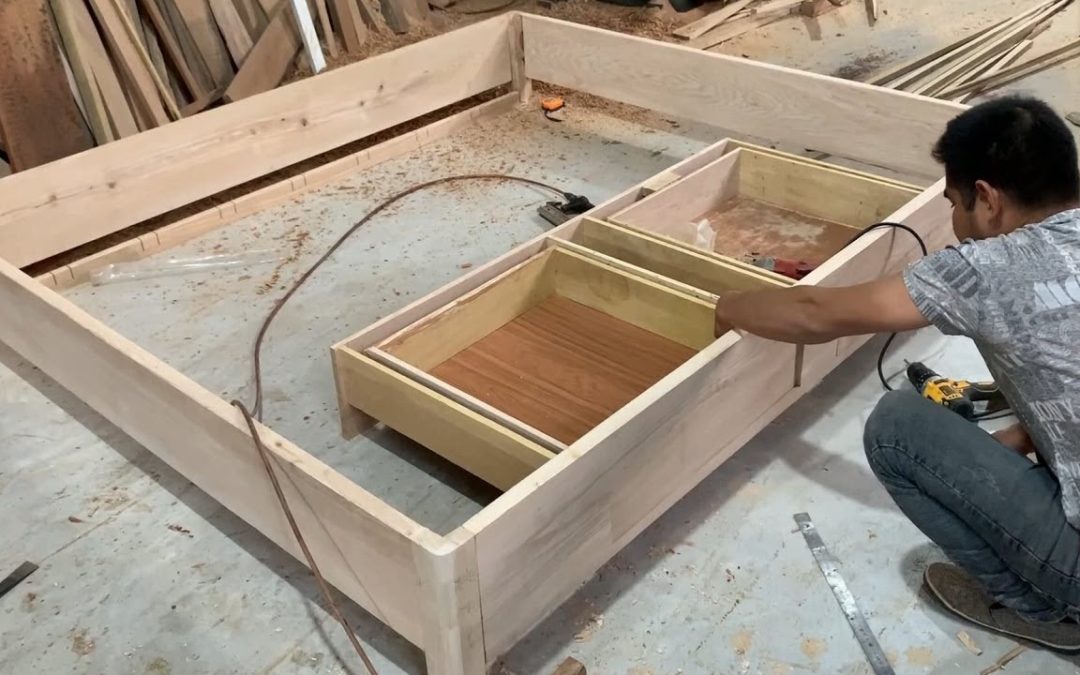 How To Making A Bed With Storage Drawers Easy – Woodworking Projects