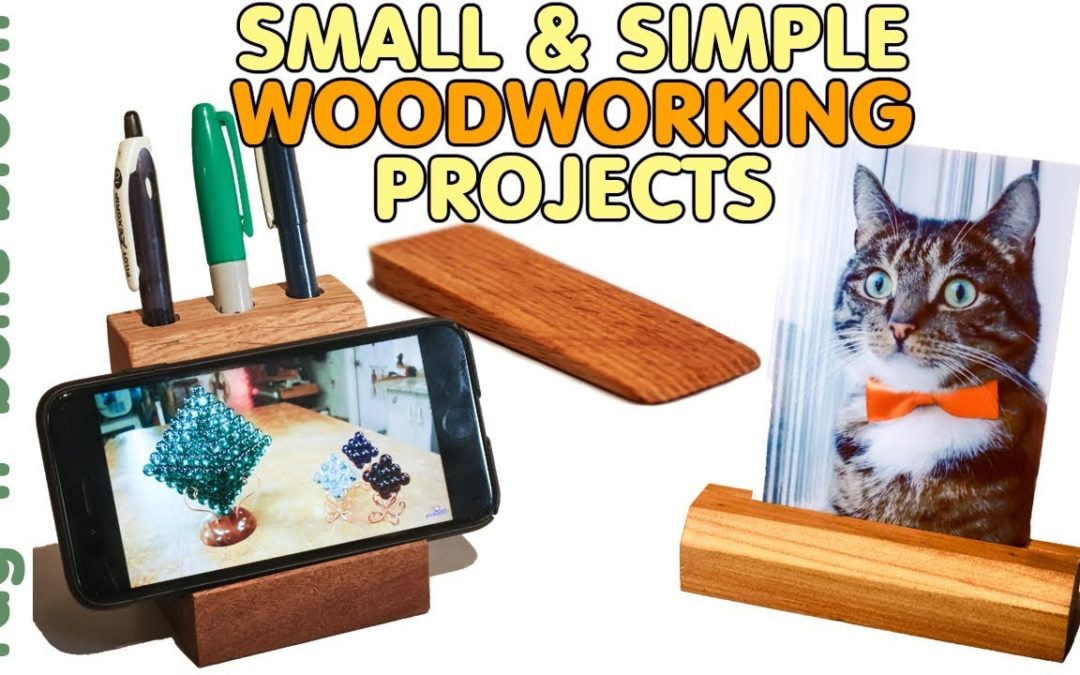 3 Simple Woodworking Projects – Gift Ideas – Including A Desk Tidy Smart Phone Stand & Photo Display