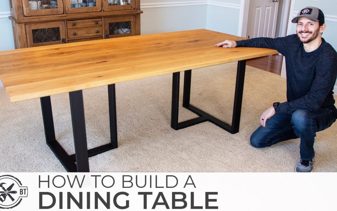 How to Build a Modern Dining Table | DIY Woodworking & Welding