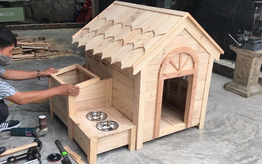 Amazing Woodworking Project Ideas From Old Pallets // Build A Wooden House For Your Dog – DIY!