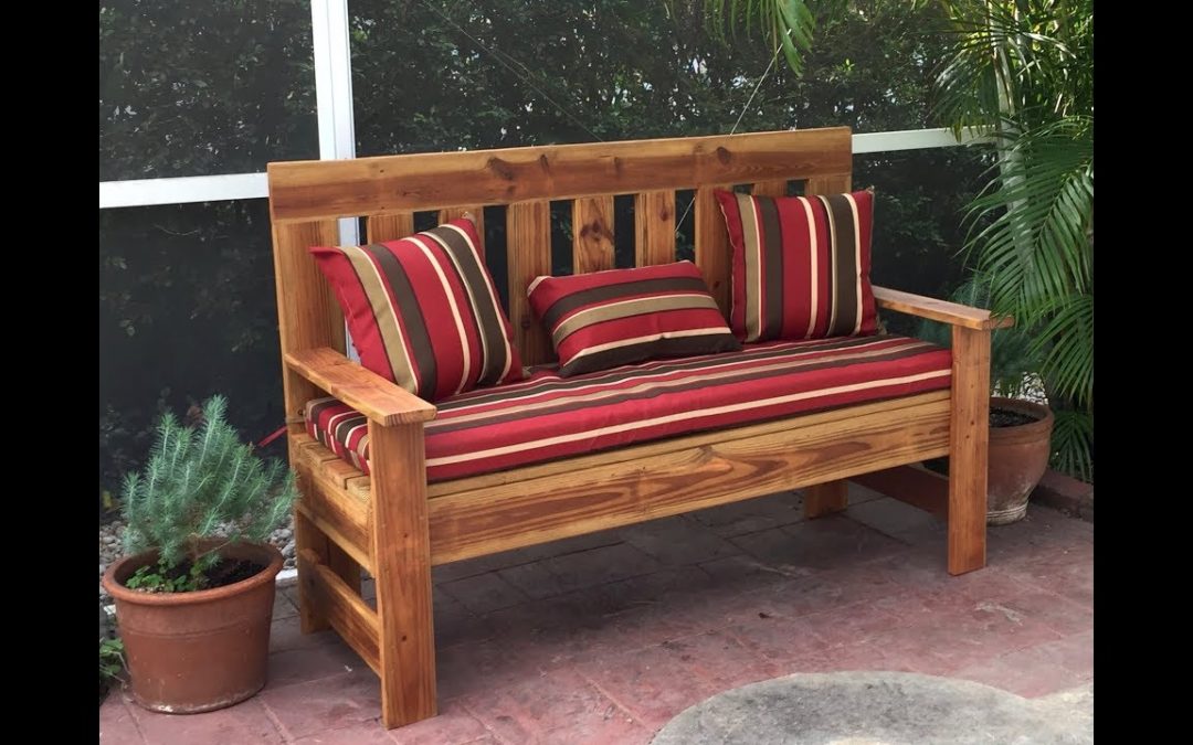 Upcycled Wood Outdoor Bench Garden Bench DIY 60 inch
