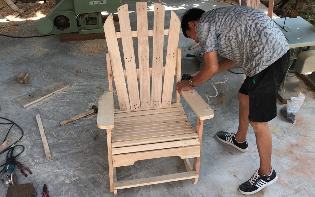 Amazing Woodworking Project Ideas From Old Pallets // Build A Outdoor Rocking Chair – How To, DIY!