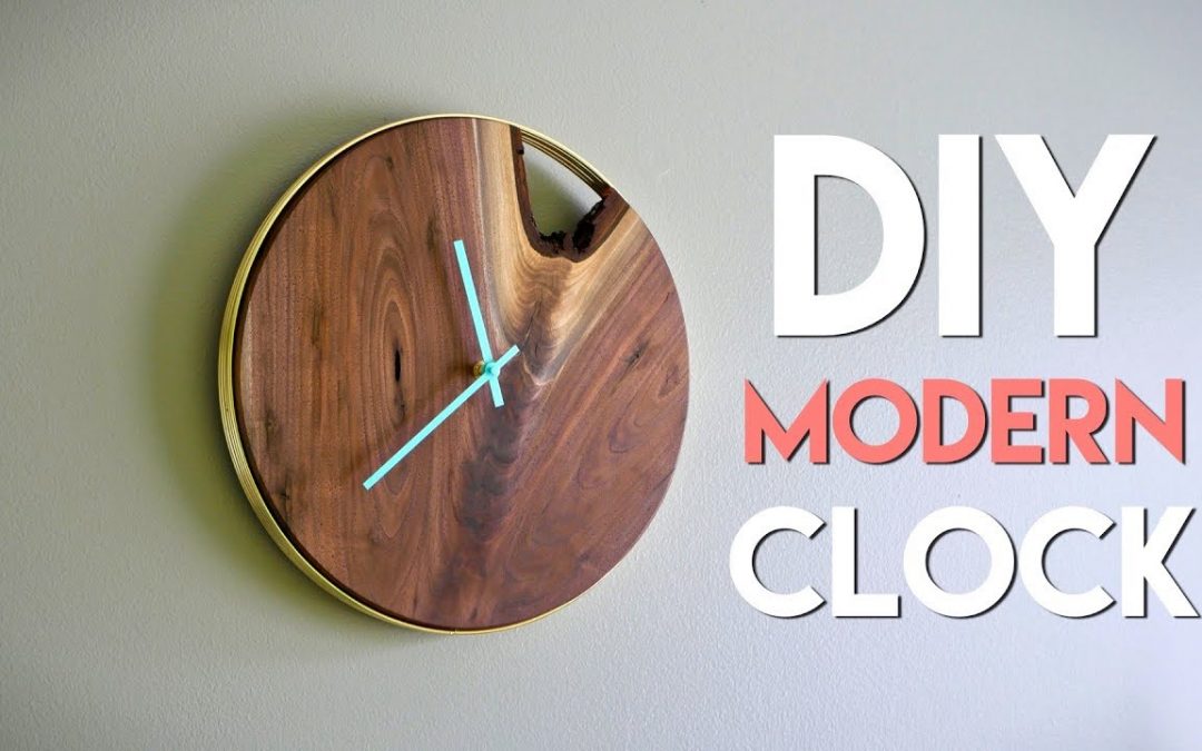 DIY Modern Live Edge Wall Clock // How To – Woodworking