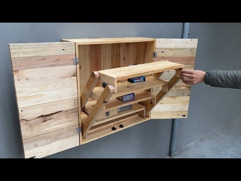 Creative And Unique Woodworking Projects // Build A CabinetThat Combines A Very Smart Folding Table