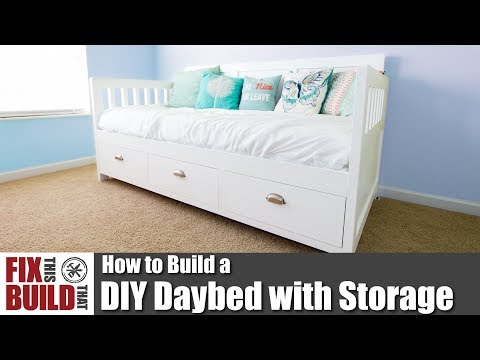 DIY Daybed with Storage Drawers | How to Woodworking Projects