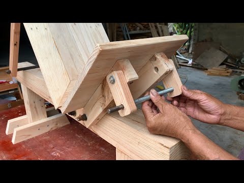 Cheap Woodworking Project At Home // DIY Your Own Adjustable Wooden Weightlifting Bench