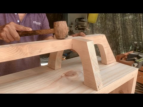 DIY Garden Furniture Woodworking Ideas // Coffee Table Combined With Beautiful Unique Bonsai