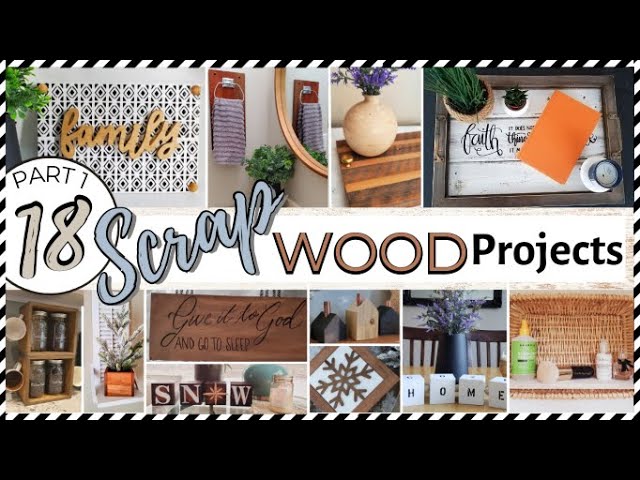 🟡18 SCRAP WOOD PROJECTS & IDEAS Part 1 | TRASH TO TREASURE THRIFT FLIPS & DIY FUNCTIONAL DECOR