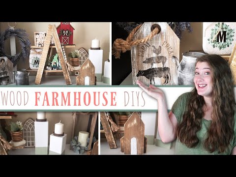 WOOD DIYS That ANYONE Can Make | Farmhouse Wood Decorating Ideas | Wood Home Decor DIYS